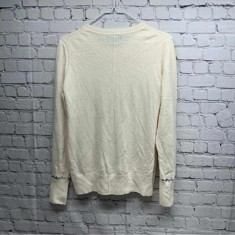 Banana Republic women’s Italian merino blend Off-White Crewneck Sweater Sz M